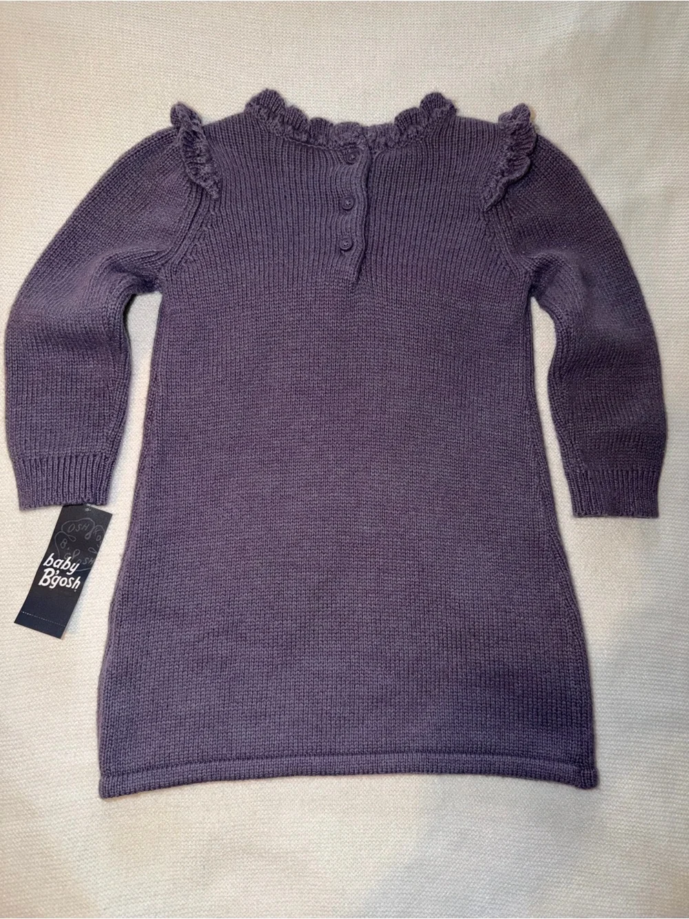 OshKosh B'gosh Lavender Knit Dress with Scalloped Yoke
